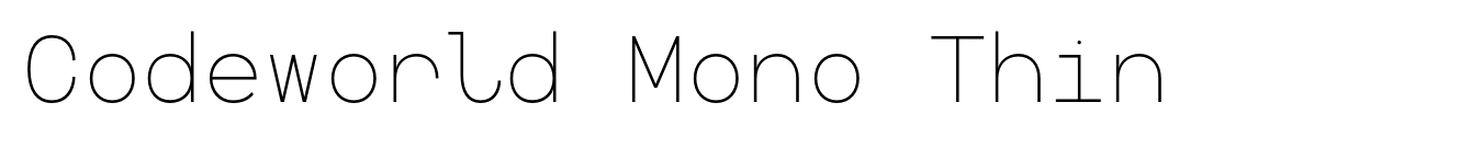 Codeworld Mono Thin
